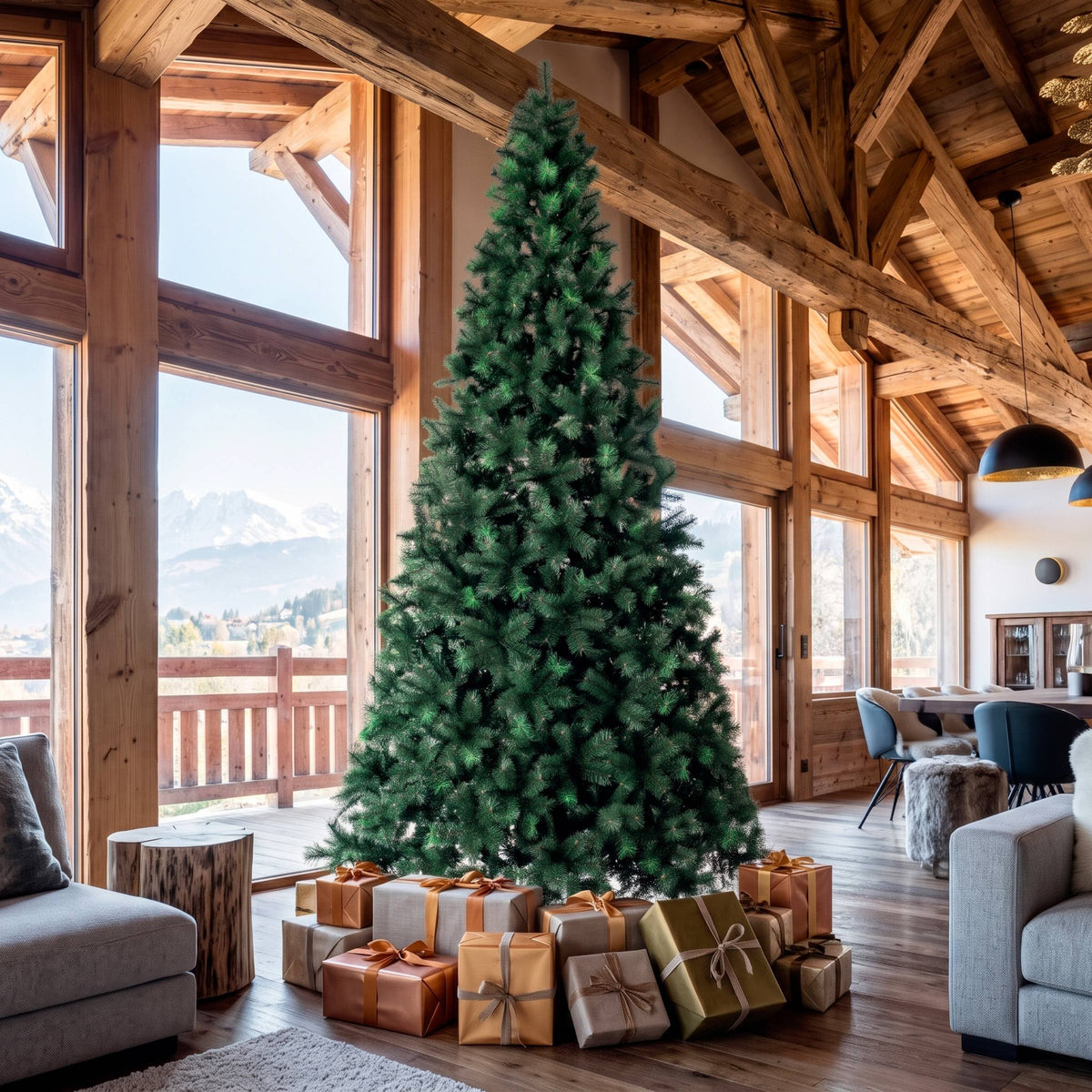 Full Christmas tree, green, 10 ft, unlit