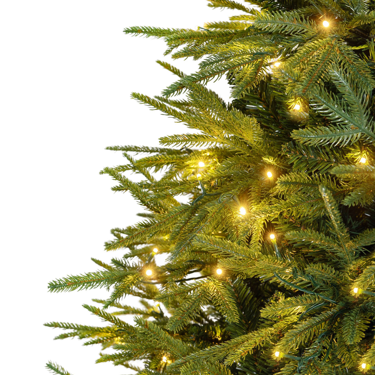 Pre-Lit Full Christmas Tree, Green with Warm White Lights