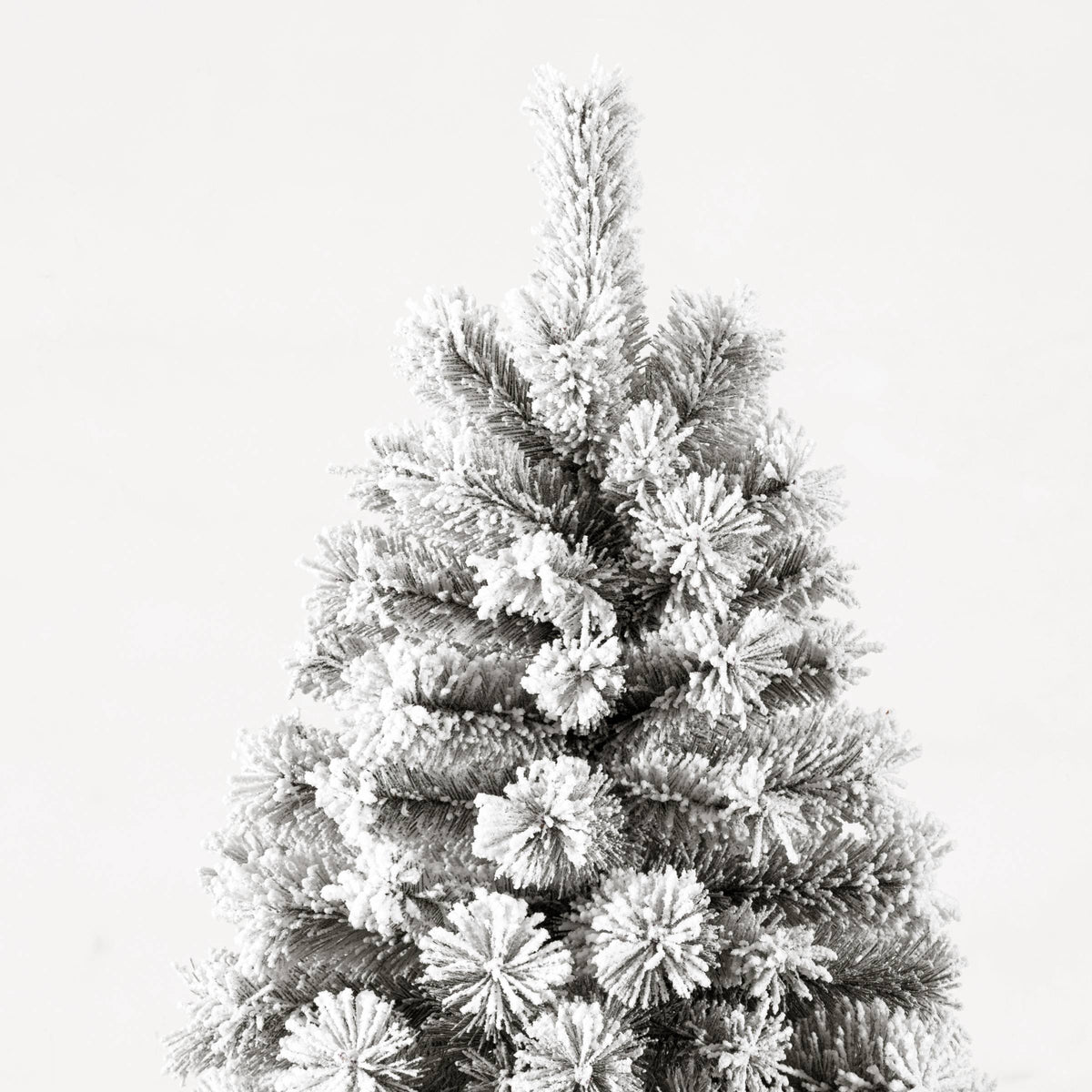 Unlit Extra Full Christmas Tree, Snowy Green, up to 12 ft