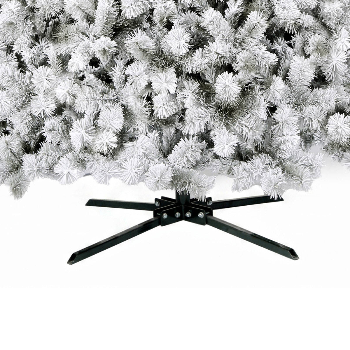 Unlit Extra Full Christmas Tree, Snowy Green, up to 12 ft