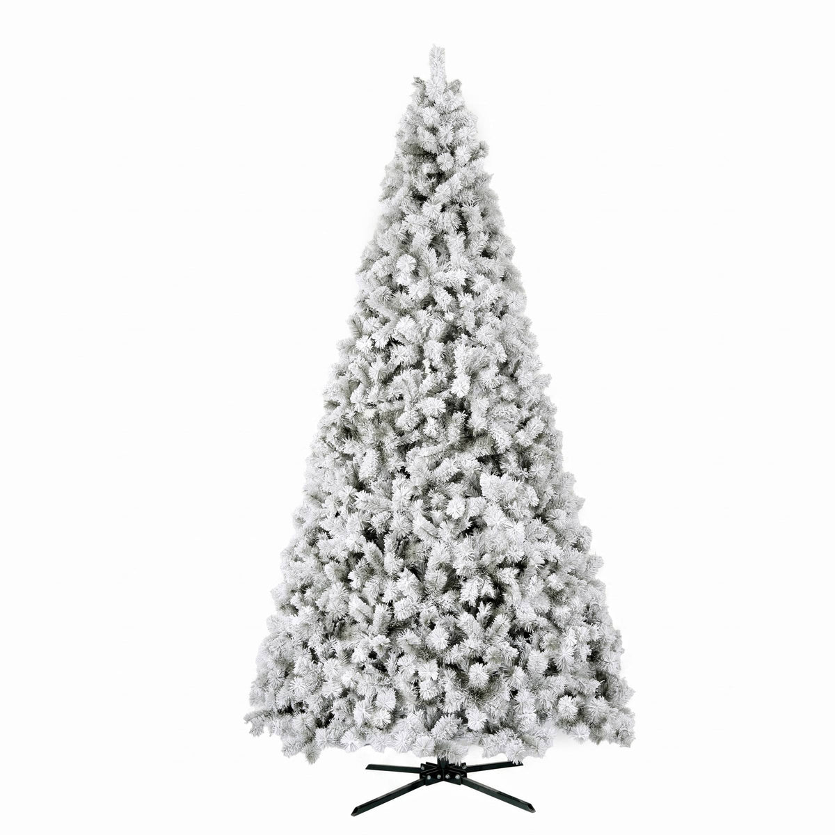 Unlit Extra Full Christmas Tree, Snowy Green, up to 12 ft